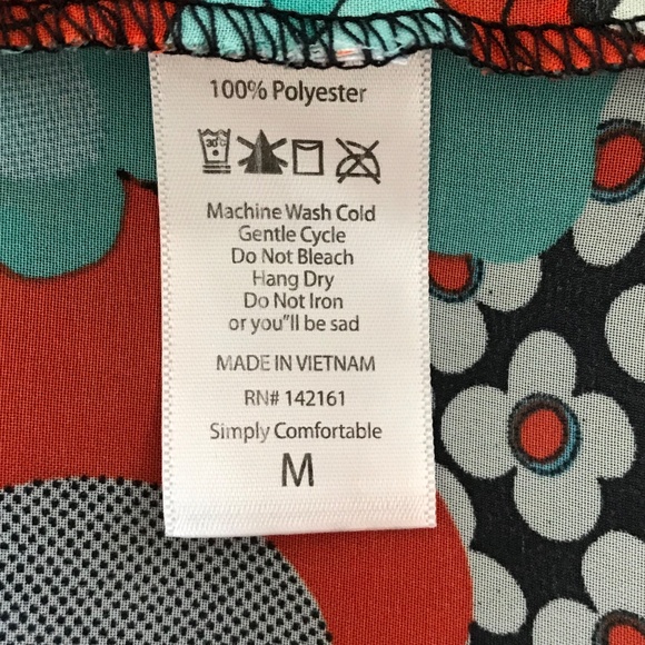 LULAROE Open Front Cardigan Kimono Floral Semi Sheer Coverup Shirley Size Medium - Picture 12 of 16